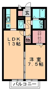 グリーンコート貝塚3号館【2階】の間取り