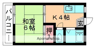 あさひコーポ【206号室】の間取り