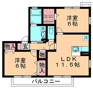ピュア 調【2階】の間取り