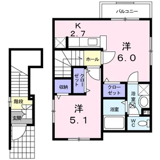 エテルネル【2階】の間取り