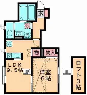 SOFFITTO ALTO【1階】の間取り