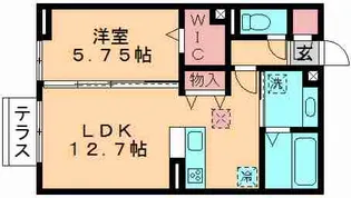 クレスト都賀【1階】の間取り
