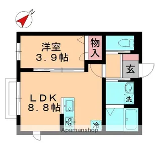 CHAM【101号室】の間取り