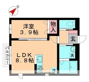 CHAM【201号室】の間取り