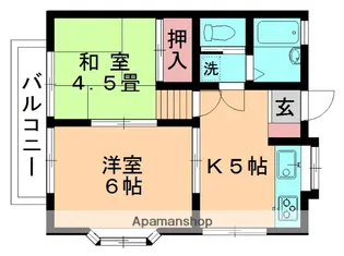 コットンハウスB棟【101号室】の間取り