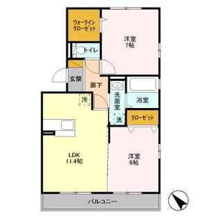 ヒラリバー【2階】の間取り