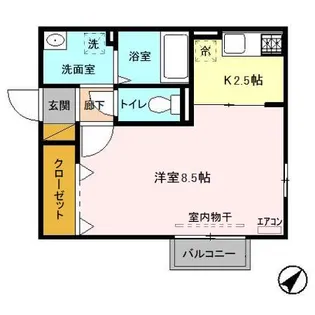 シャルドネ A【2階】の間取り