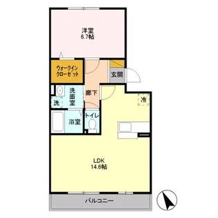 コーポスカイF【3階】の間取り