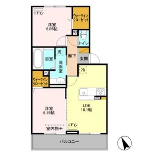 コーポスカイH【3階】の間取り