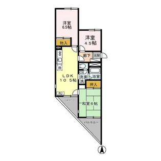 ヴューラーみつわ台 ABCD【2階】の間取り