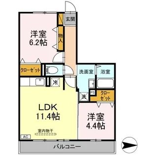 リヴェール星久喜【2階】の間取り