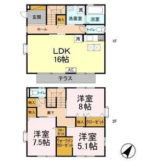 千葉県千葉市若葉区若松町【一戸建】の間取り