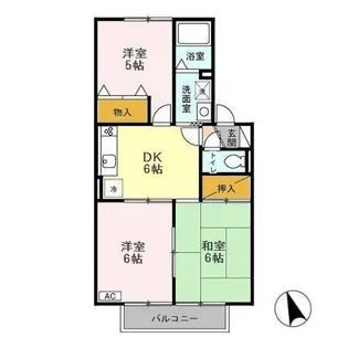 スプリングハイム B【1階】の間取り