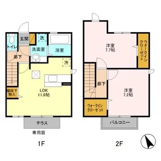 TOIT VERT(トワ ヴェール)【1階】の間取り