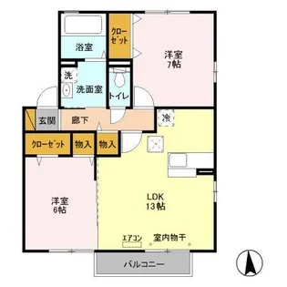 グランメールII【1階】の間取り