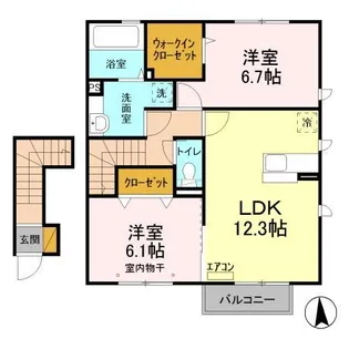 オリオンクレストABC【2階】の間取り