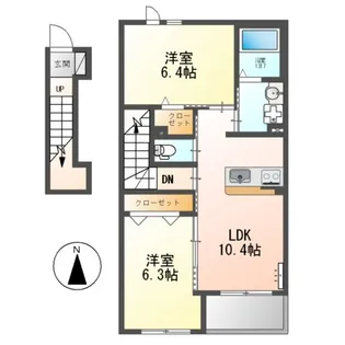 LULU AINA(ルルアイナ)【2階】の間取り