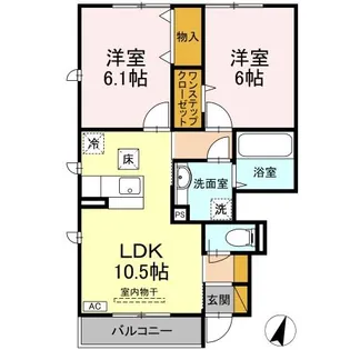 ビューテラス【1階】の間取り