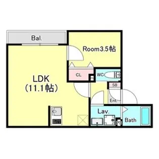 レジデンス東千葉【1階】の間取り