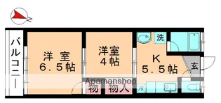 ピースハイツ(祐光)【202号室】の間取り