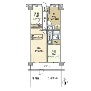 セレナハイム千葉椿森【304号室】の間取り