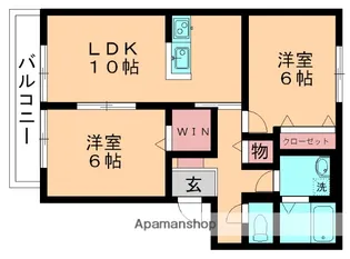 ルミエールⅠ【201号室】の間取り