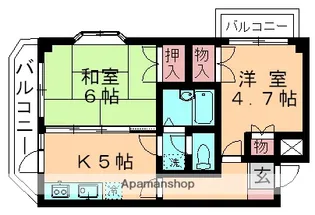 山一ビルみつわ台【3A号室】の間取り