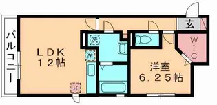 SEJOUR BOW(セジュール ボウ)【3階】の間取り