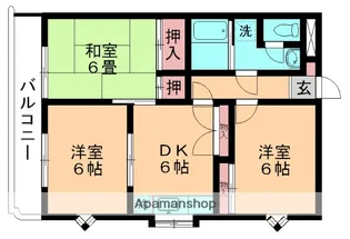 第二スカイマンション本木【101号室】の間取り