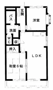 ガーデンプレイスめいわ【2階】の間取り