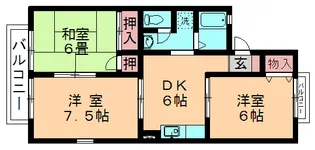 サンウエスト【2階】の間取り