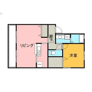 イーストサンハイム【1階】の間取り