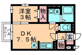 グランモア登戸 壱番館【201号室】の間取り