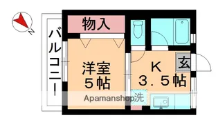 シティハイムオークツリー【203号室】の間取り