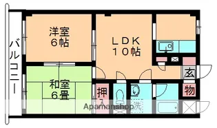 ハイランド園生【202号室】の間取り