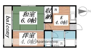 サニーハイツ園生【2階】の間取り