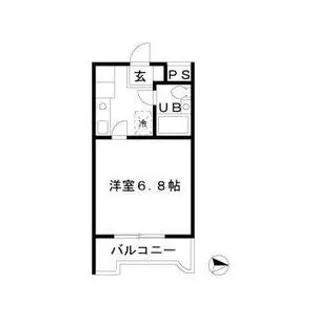 駒宮ハイツ【2階】の間取り