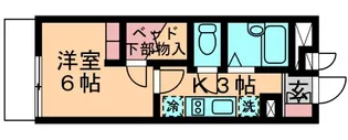 レオパレスモンサンミッシェル【4階】の間取り