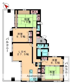 クリスタル西千葉【701号室】の間取り