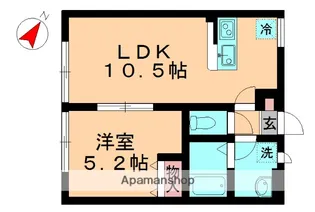ルシェル宮野木(SB)【102号室】の間取り