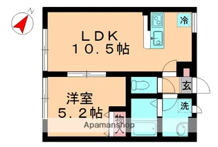 ルシェル宮野木(SB)【103号室】の間取り