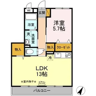 レジデンス・デュオ【1階】の間取り