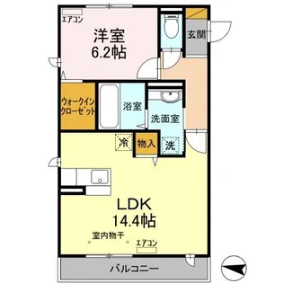 PARK HILLS MIYAKO G【2階】の間取り