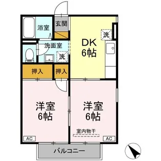 クレール稲毛【2階】の間取り