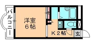 レオパレスパティオ【2階】の間取り