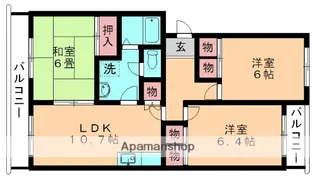 シャルム検見川【3階】の間取り