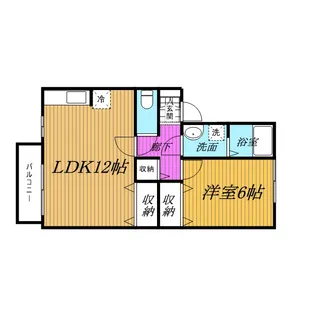 サンパティーク・さくら【1階】の間取り