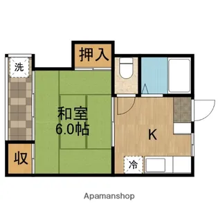 コーポラス真間【A203号室】の間取り