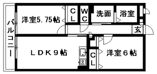ディアコート【3階】の間取り