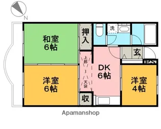 市川クローバーハイツ吉野【4階】の間取り